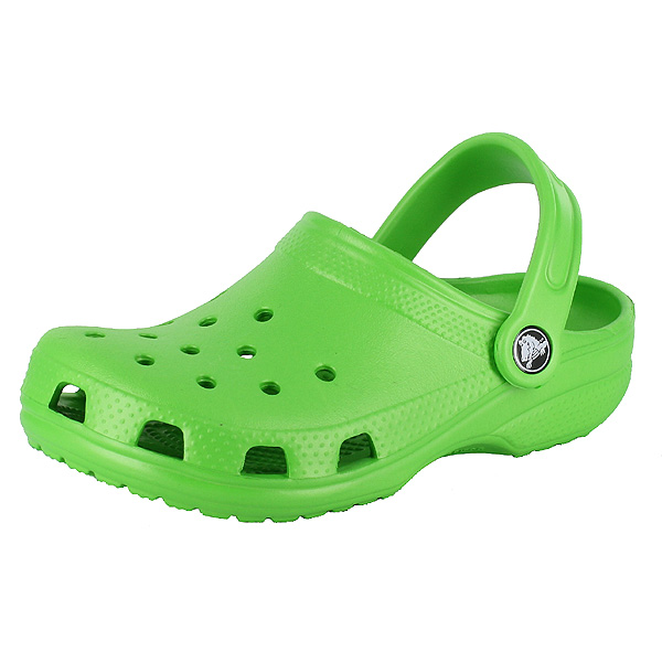 platform crocs lime green